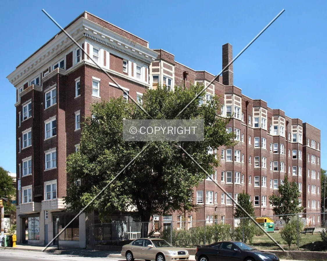 View to the northeast across North Pennsylvania Street