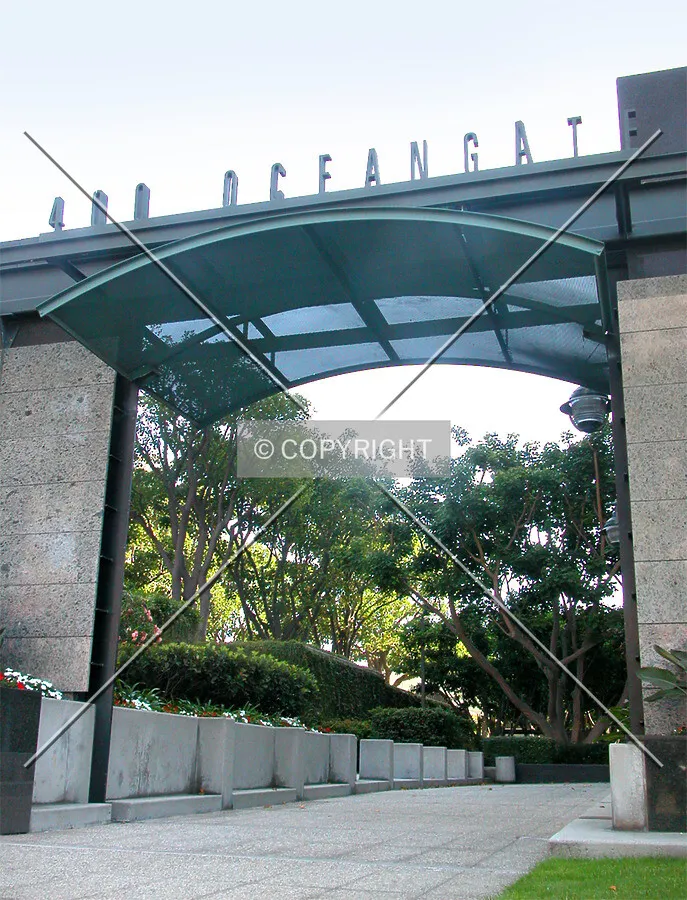 Entry arch and building sign