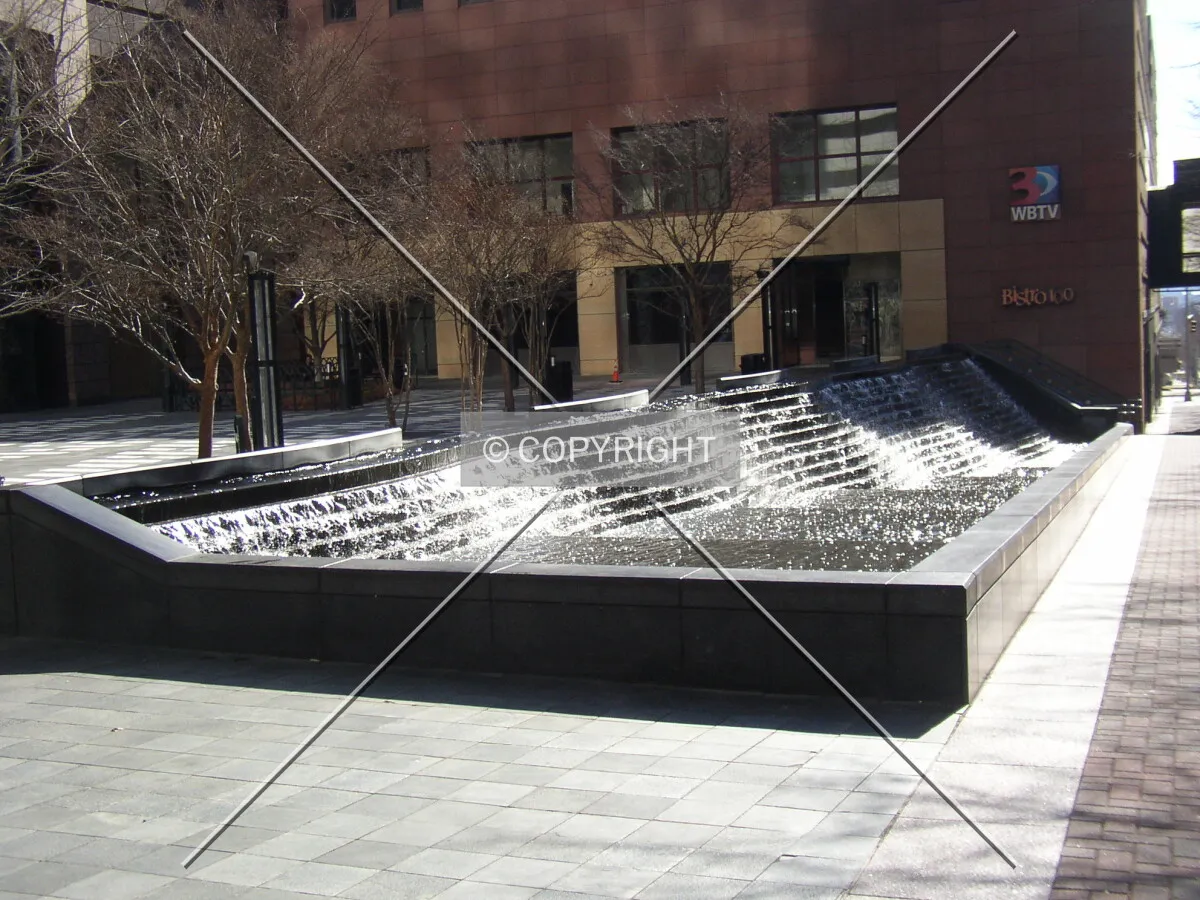 Fountain on the corner of Trade and Tryon Streets