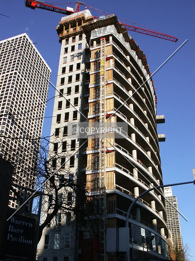 Looking up from the southwest