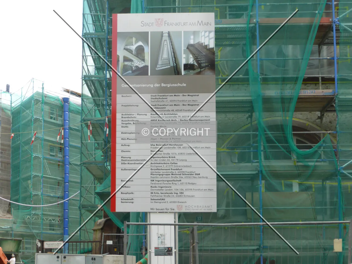 Construction sign of a total renovation held in 2014