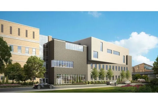 Rendering, viewed from the northeast.