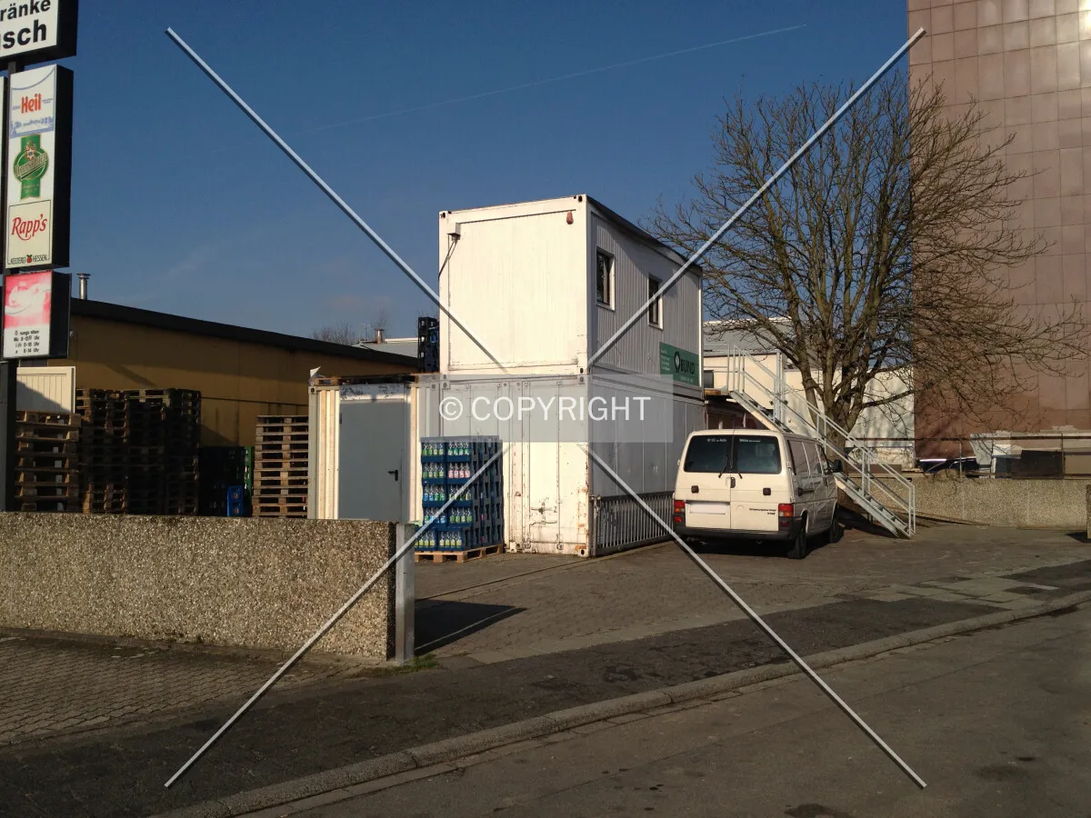 Two containers housing temporary working space