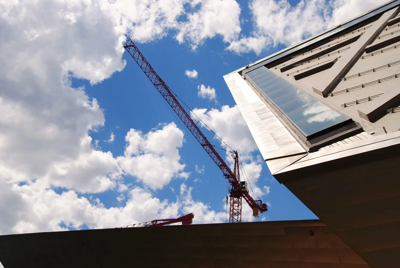 Nearby tower crane