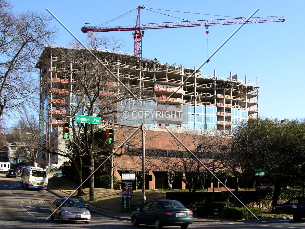 From the south across Highland Avenue