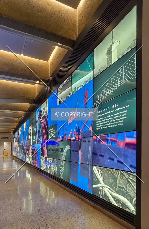 A giant video display located in the lower level, Sunday, October 4, 2026