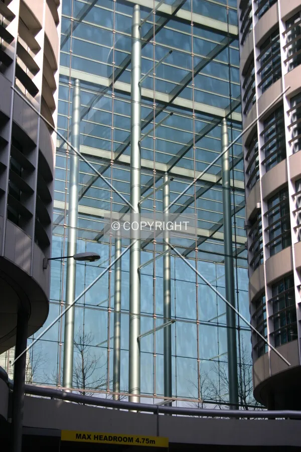 View north through the atrium