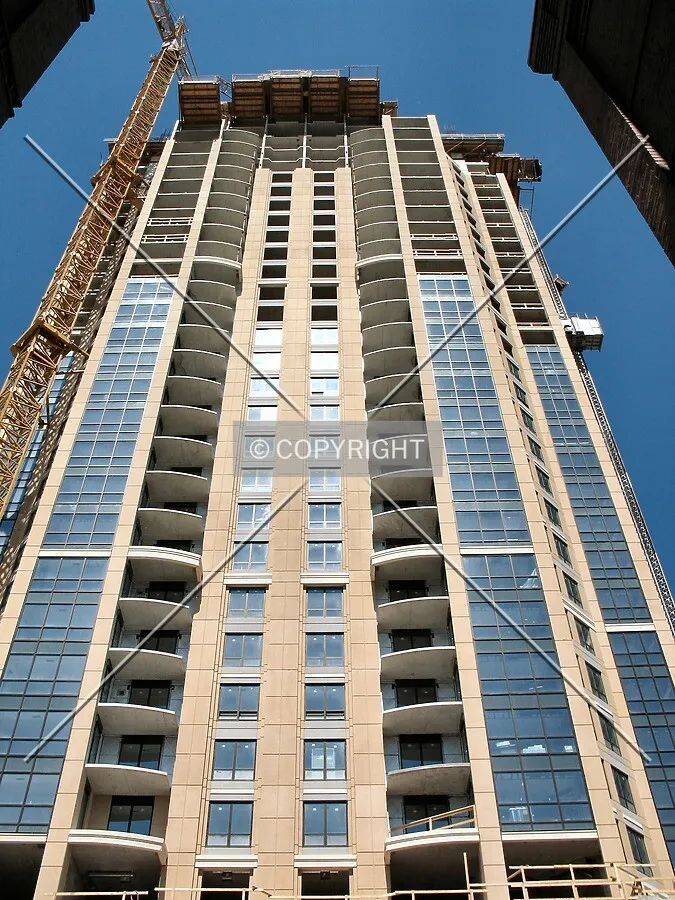 Looking up the east side from the entrance to Mill Place