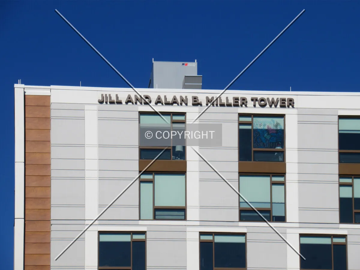 Southern facade and signage detail