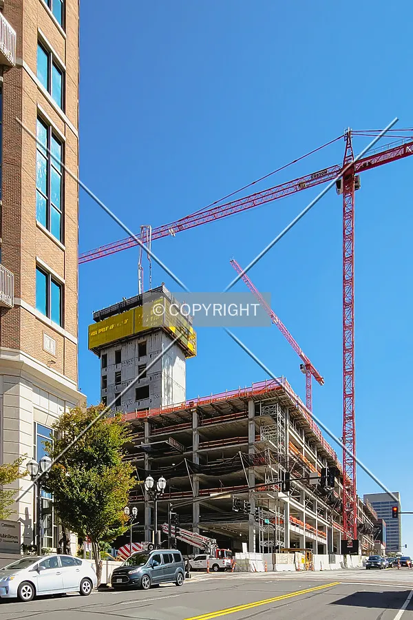 From the southwest during construction; October 4, 2021