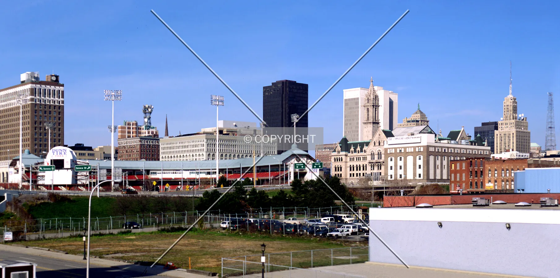 Downtown from the southeast