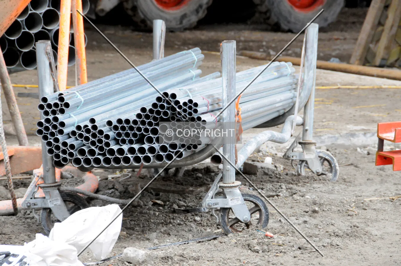 stack of electrical conduit piping