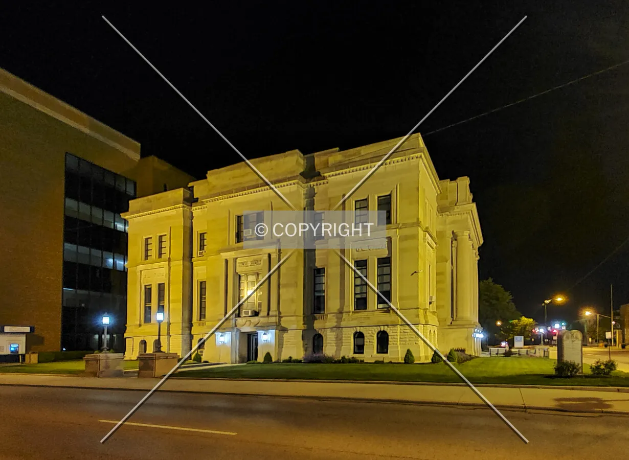 Southeast view at night; May 23, 2020