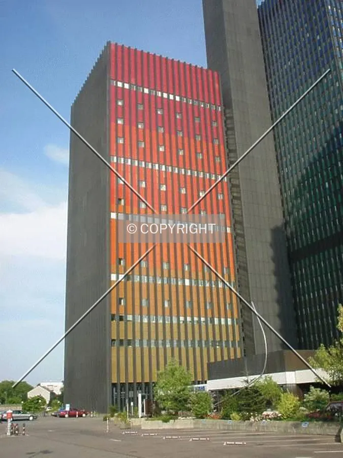 Colourful facade above the main entrance