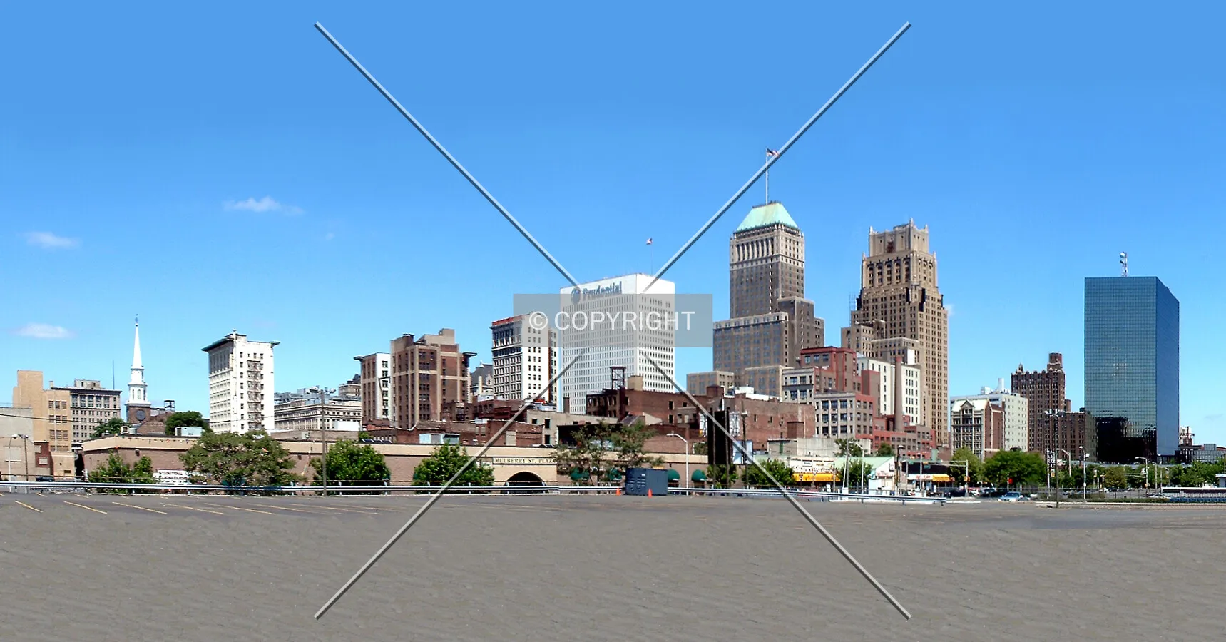 Downtown from the southeast