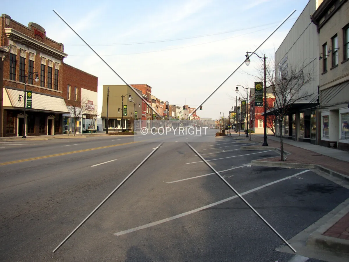 Looking west along Forrest Avenue downtown