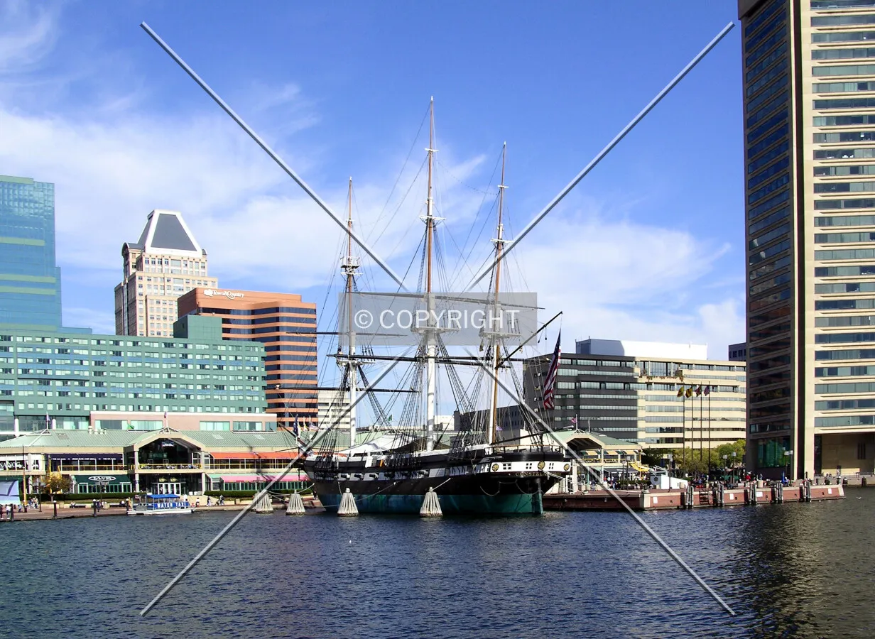 Old Ironsides docked in the Inner Harbor