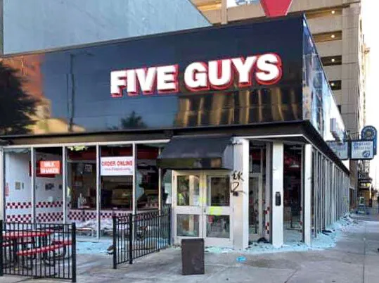 Vandalism from the 2020 protests; May 31, 2020