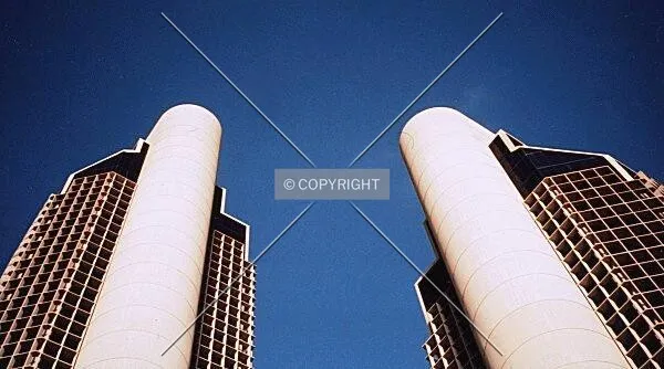 Looking up from the east