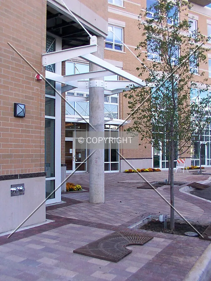 Entrance plaza on Maple Street
