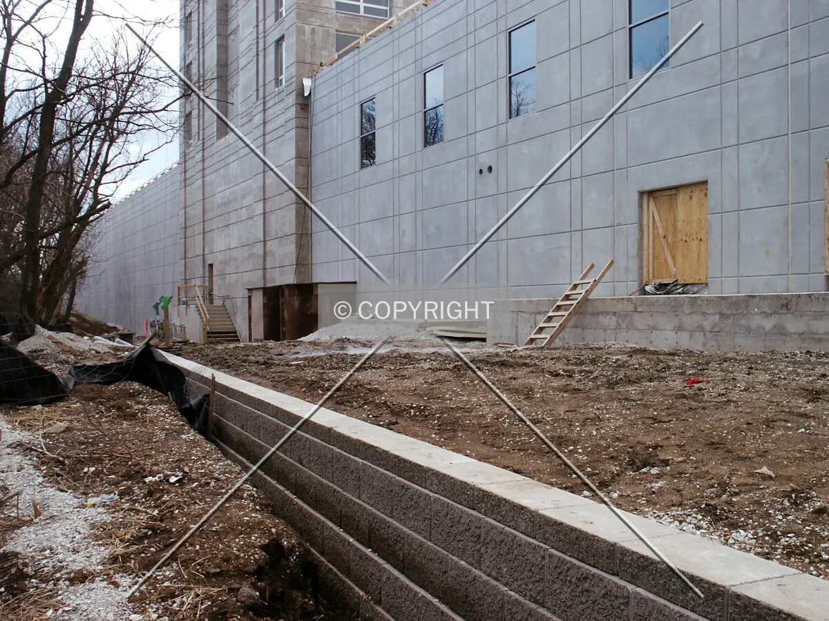East side of the base