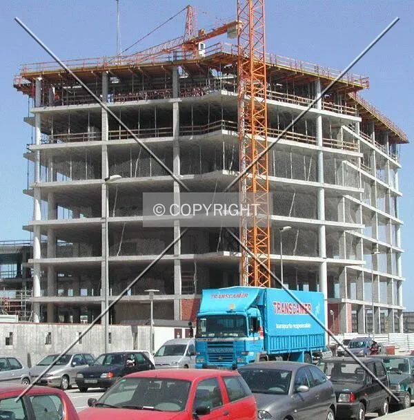 View of the bulding from the park of Diagonal Mar