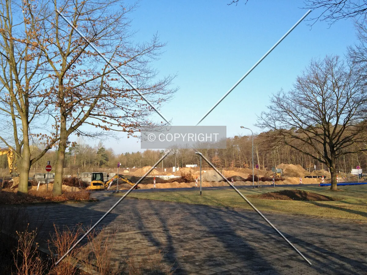 Construction work starting at this Obertshausen commercial area