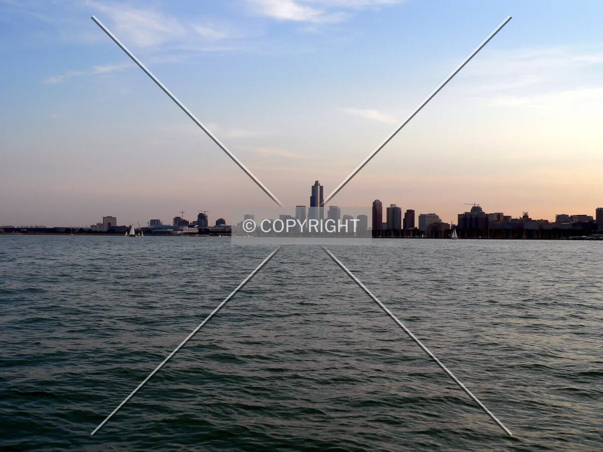 South Loop skyline as seen from Lake Michigan