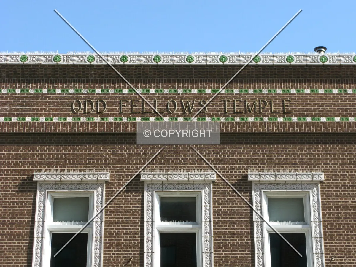 Sign and terra cotta detail