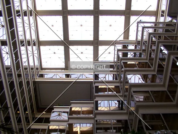 Looking up the atrium