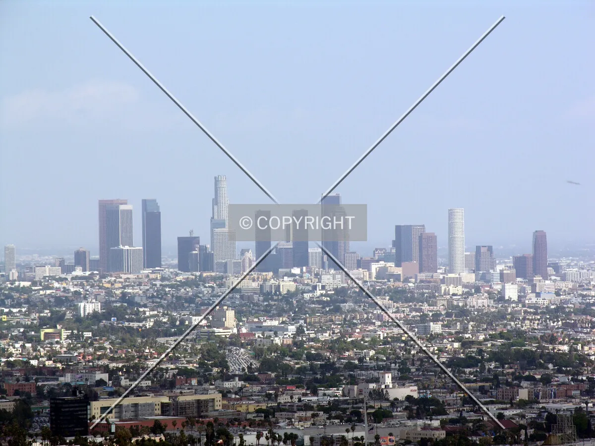 Downtown skyline from Runyon Canyon Park