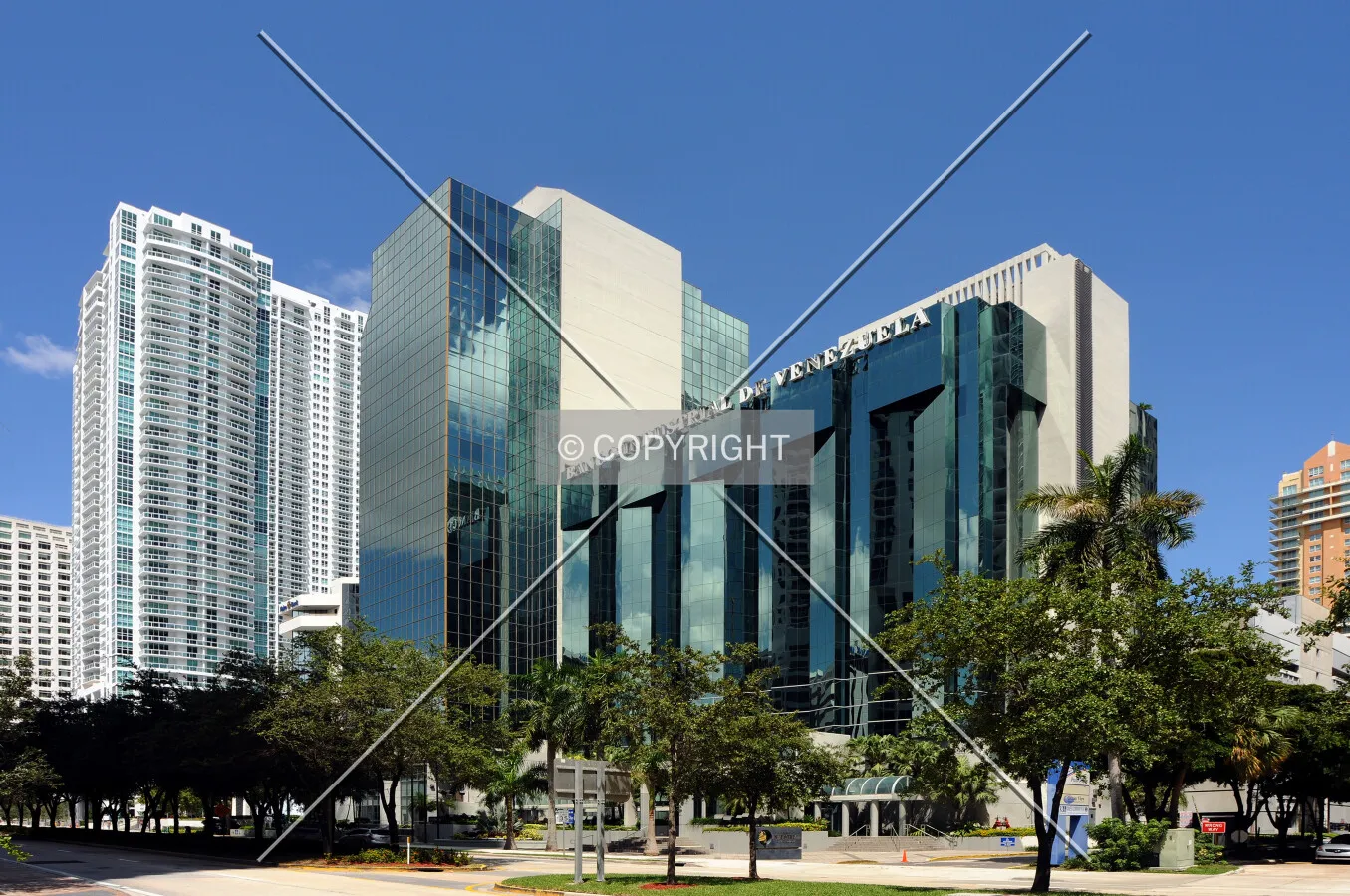 View from the southwest across Brickell Avenue