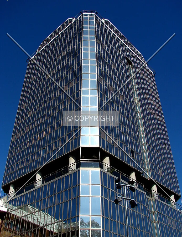Looking up from the west