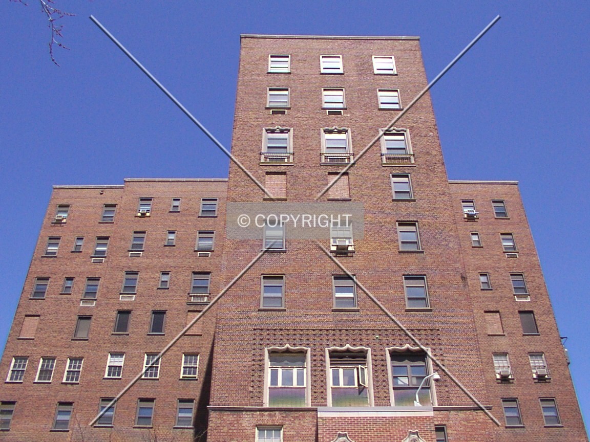 Looking up the south facade