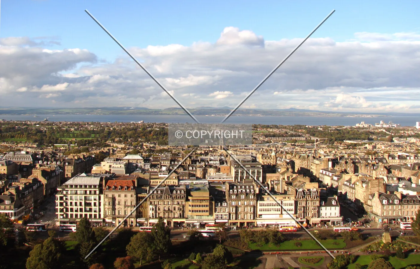 View to the north from Edinburgh Castle