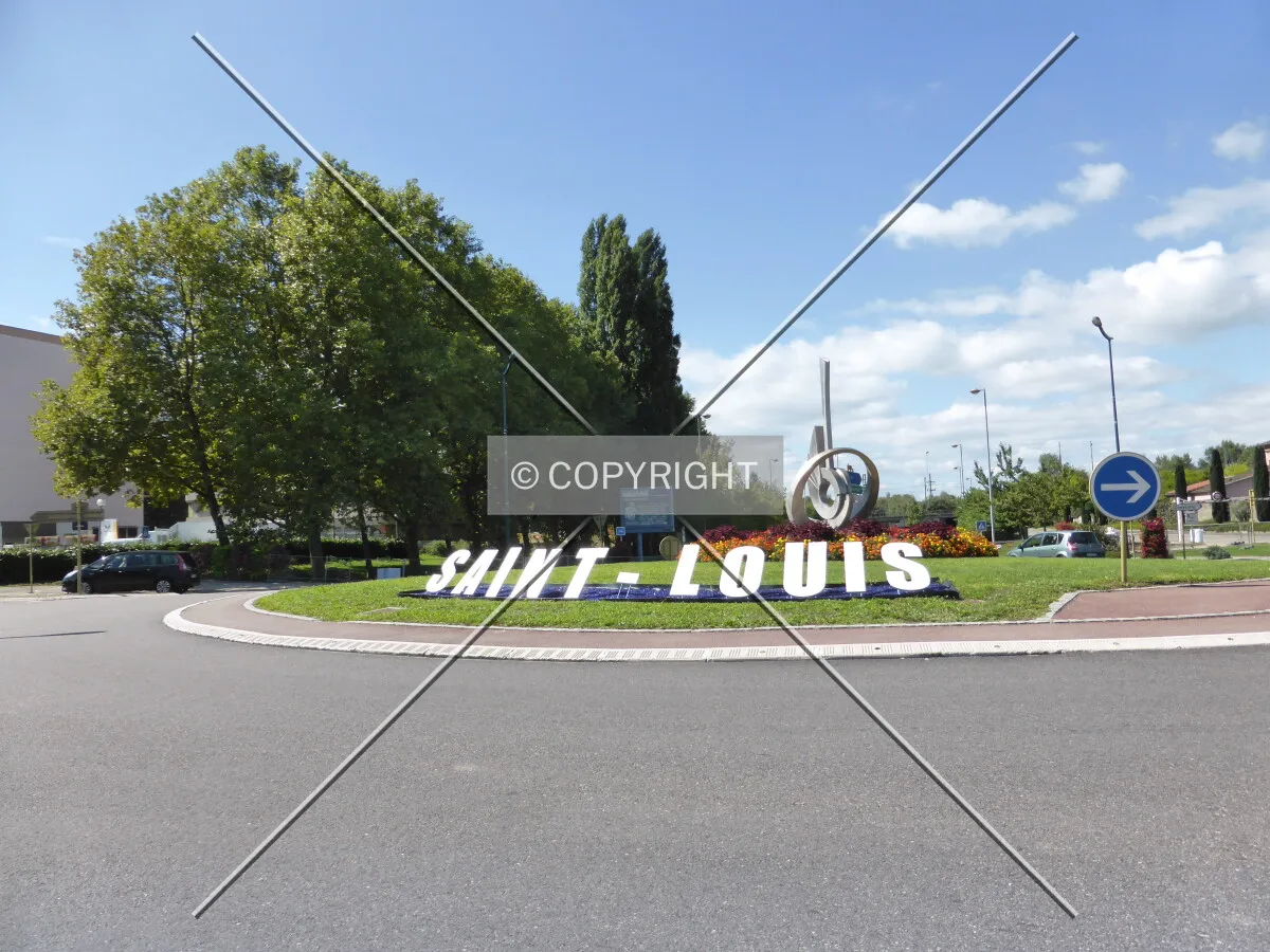 Saint-Louis city welcome banner