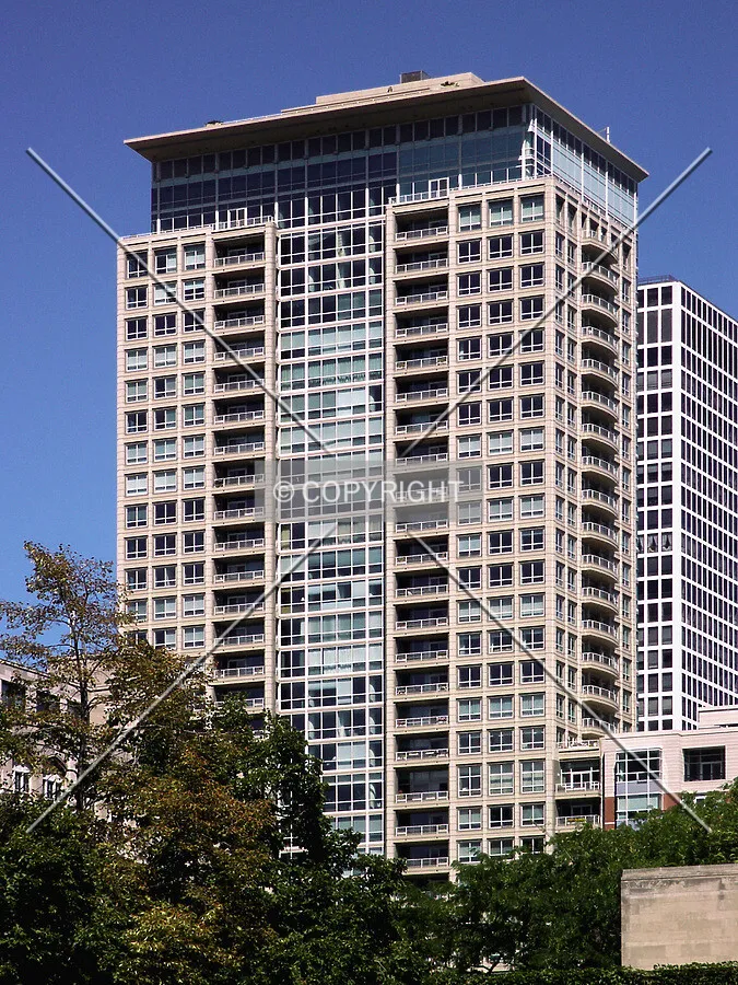 Upper floors from Huron Street