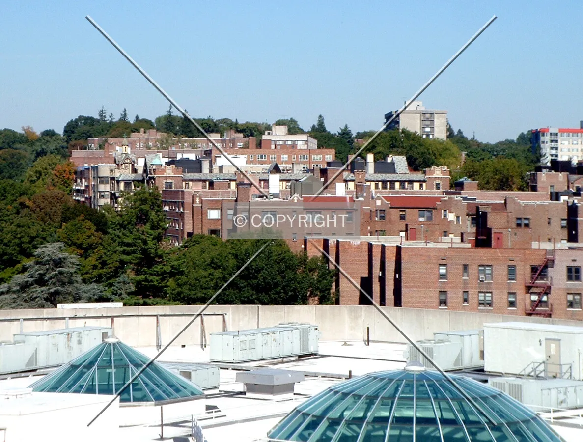 View from the southeast along North Broadway