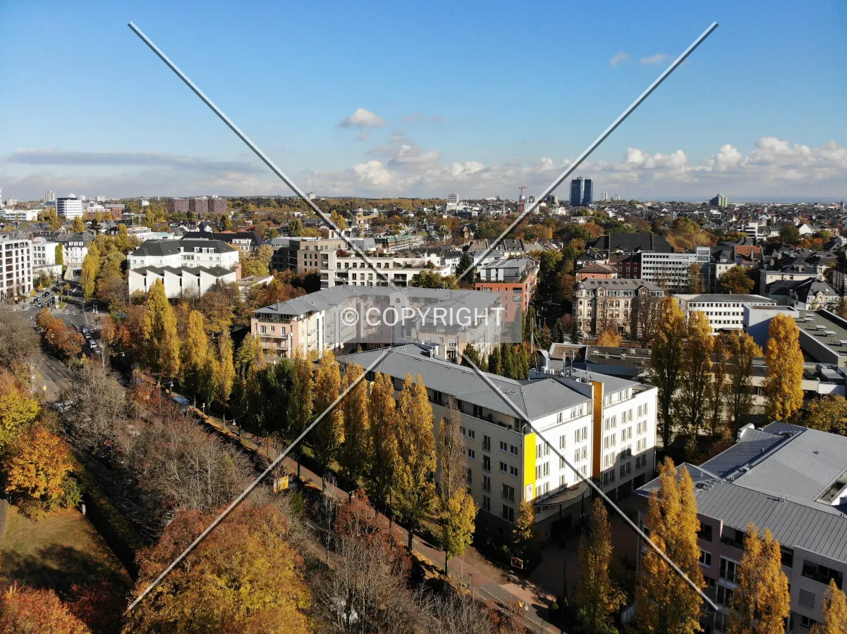 View over Frankfurt Nordend district