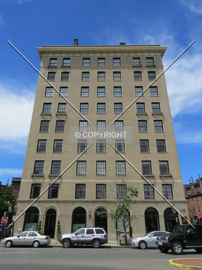 Full front elevation from across Beacon Street