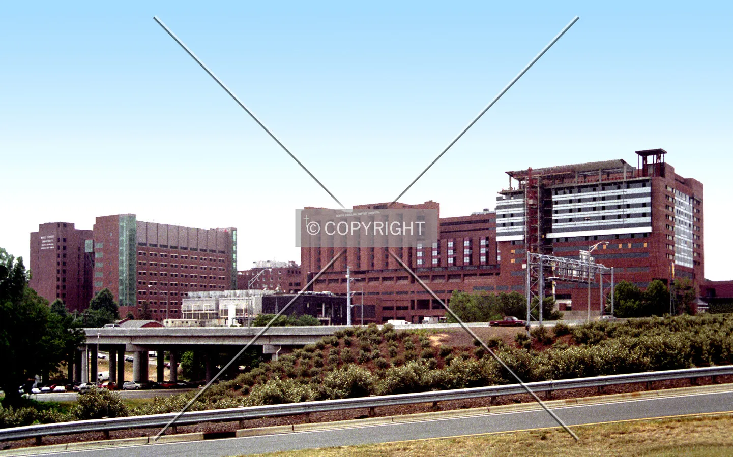 View from the northwest during construction of the Brenner Tower