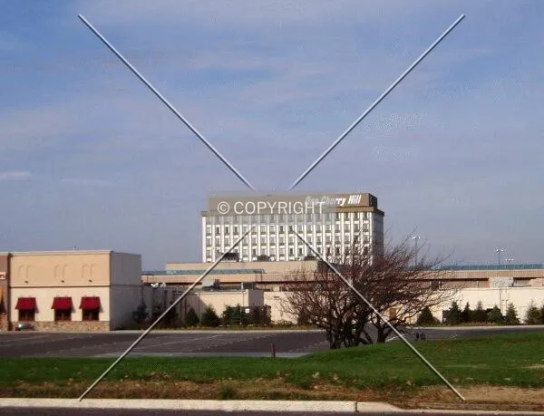 From the south on Route 38, looming over the Cherry Hill Mall