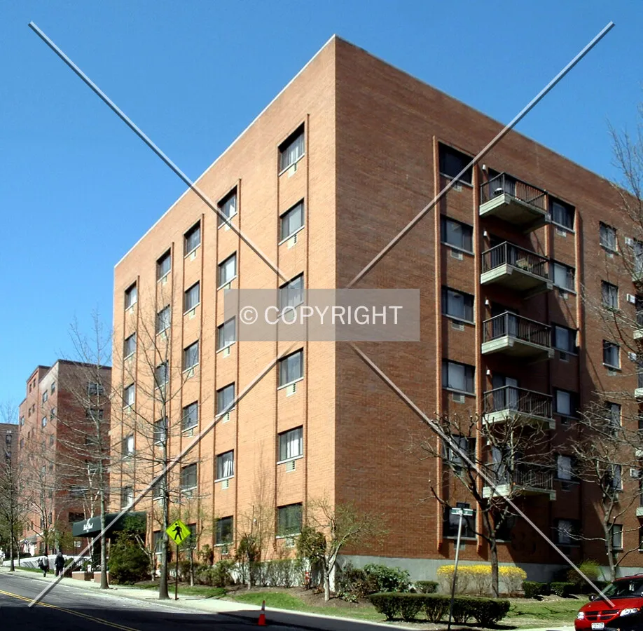 View from the southeast across Lake Street
