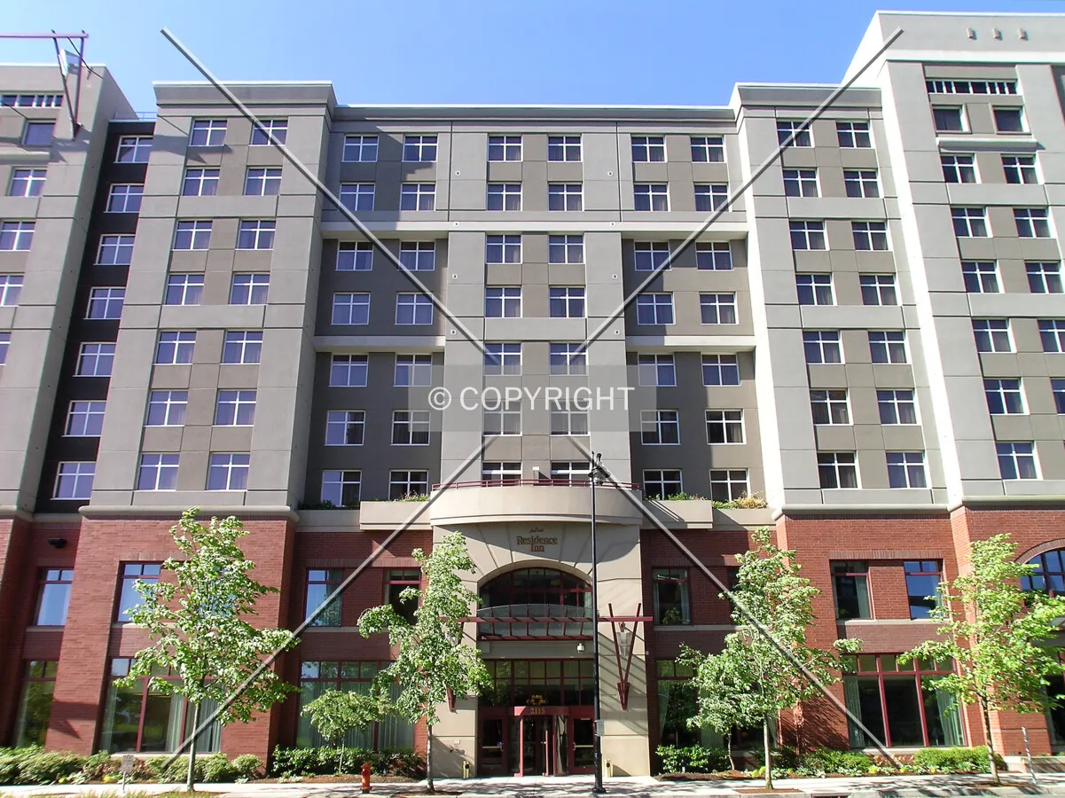 Looking up the northern facade