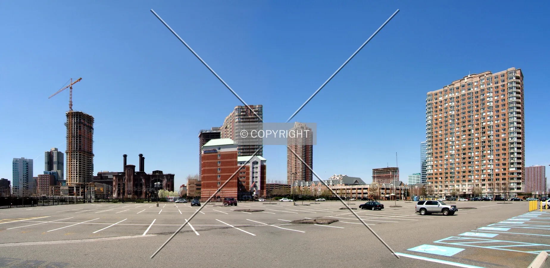 View from the east at First Street