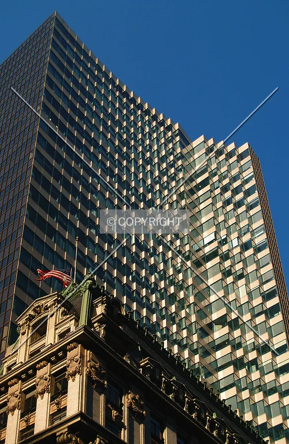Looking up to northern facade