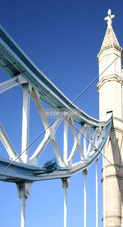 Metal structure entering the south tower's west side