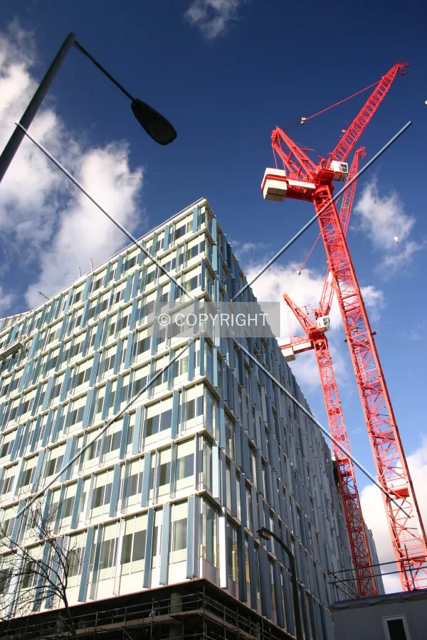 Looking up at the façade from Southwark Steet