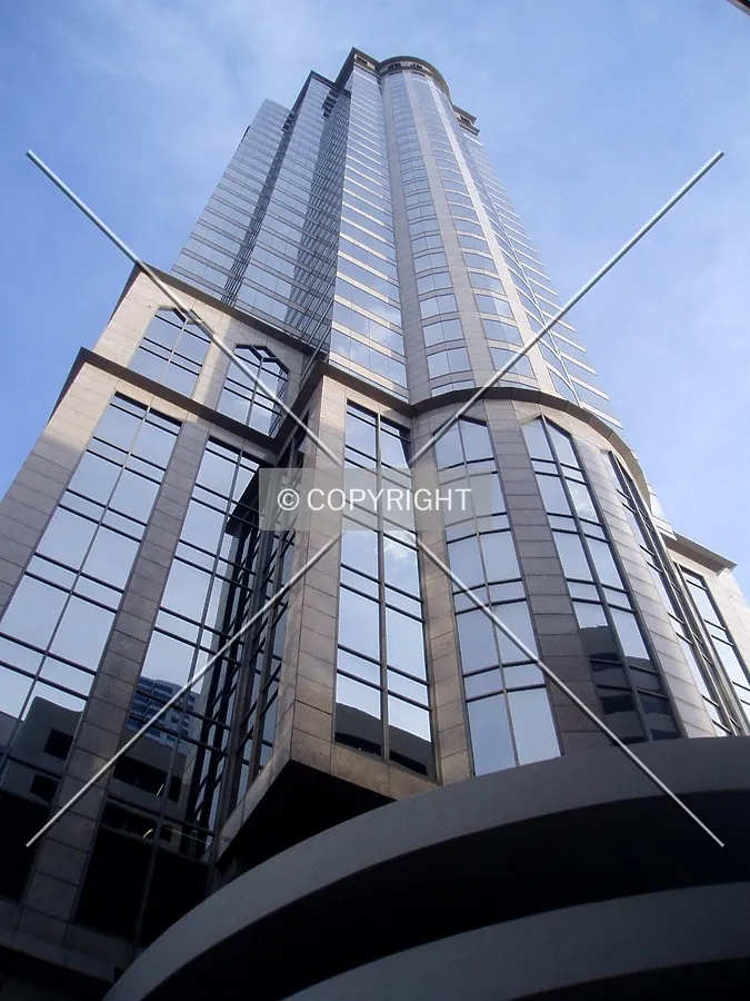 Looking up the northeast corner