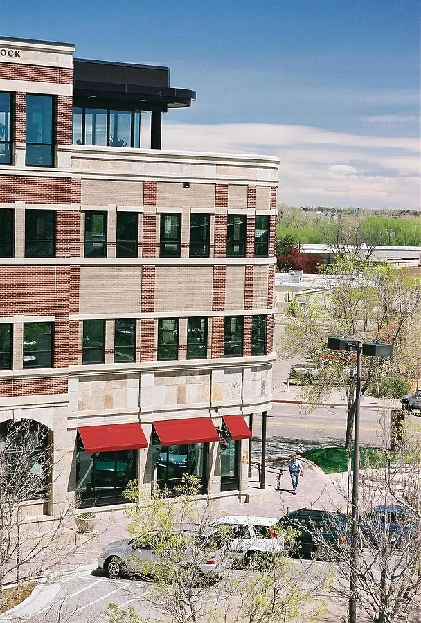 Elevated view to the northeast